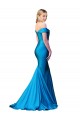 Compra Azul Verde pavo real Sirena Hombros Descubiertos Satén Largo Formales Vestidos de dama de honor / Vestidos de fiesta
