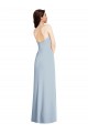 Compra Azul cielo claro línea A Sin tirantes Crepé Elástico Largo Formales Vestidos de dama de honor / Vestidos de fiesta