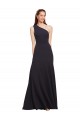Compra Azul marina oscuro línea A Un Hombre Crepé Elástico Largo Formales Vestidos de dama de honor / Vestidos de fiesta