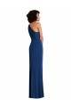 Compra Azul real Cubierta Un Hombre Spandex Largo Vestidos de dama de honor / Vestidos de fiesta