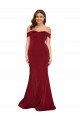 Compra Borgoña Sirena Hombros Descubiertos Spandex Largo Formales Vestidos de dama de honor / Vestidos de fiesta