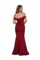 Compra Borgoña Sirena Hombros Descubiertos Spandex Largo Formales Vestidos de dama de honor / Vestidos de fiesta