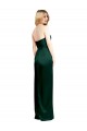 Compra Cazador Verde línea A Cucharón Sin tirantes Satén elástico Largo Formales Vestidos de dama de honor / Vestidos de fiesta