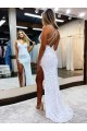 Compra Color mostrado Cubierta Cuello en V Lentejuelas Terciopelo Largo Vestidos de fiesta