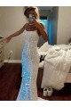 Compra Color mostrado Cubierta Tirantes espagueti Barrer tren Lentejuelas Terciopelo Largo Vestidos de fiesta