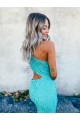 Compra Color mostrado Sirena Un Hombre Barrer tren Lentejuelas Terciopelo Largo Vestidos de fiesta