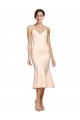 Compra Cubierta Cuello en V Midi Crepé Elástico Corto Vestidos de dama de honor / Vestidos de fiesta / Vestidos de cóctel
