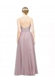 Compra Light Lilac línea A Cuello de Corazón Tul Encaje Largo Vestidos de dama de honor