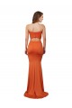 Compra Naranja Sirena Sin tirantes Spandex Largo Formales Vestidos de dama de honor / Vestidos de fiesta