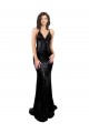 Compra Negro Sirena Cuello en V Lentejuela Largo Formales Vestidos de dama de honor / Vestidos de fiesta