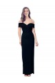Compra Negro Sirena Hombros Descubiertos Crepé Elástico Largo Formales Vestidos de dama de honor / Vestidos de fiesta