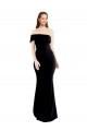 Compra Negro Sirena Un Hombre Crepé Elástico Largo Formales Vestidos de dama de honor / Vestidos de fiesta
