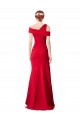 Compra Rojo Sirena Crepé Elástico Largo Formales Vestidos de dama de honor / Vestidos de fiesta