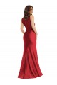 Compra Rojo Sirena Cuadrado Satén sedoso Largo Formales Vestidos de dama de honor / Vestidos de fiesta
