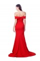 Compra Rojo Sirena Cuello de Corazón Crepé Elástico Largo Formales Vestidos de dama de honor / Vestidos de fiesta
