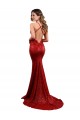 Compra Rojo Sirena Cuello en V Lentejuela Largo Formales Vestidos de dama de honor / Vestidos de fiesta