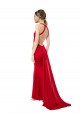 Compra Rojo Sirena Halter Cuello Alto Crepé Elástico Largo Formales Vestidos de dama de honor / Vestidos de fiesta