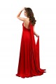 Compra Rojo línea A Halter Spandex Largo Formales Vestidos de dama de honor / Vestidos de fiesta