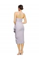 Compra Lila ártica Cubierta Sin tirantes Midi Crepé Elástico Corto Asimétrico Formales Vestidos de dama de honor / Vestidos de fiesta / Vestidos de cóctel