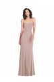 Compra Rosa empolvado Sirena Cuello de Corazón Sin tirantes Crepé Elástico Largo Formales Vestidos de dama de honor / Vestidos de fiesta