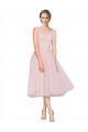 Compra Rosa línea A Cuello en V Tul Corto Vestidos de dama de honor / Vestidos de cóctel / Vestidos para homecoming