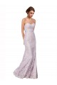 Compra Sirena Cuello de Corazón Encaje Largo Vestidos de dama de honor / Vestidos de fiesta