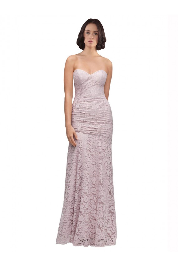 Compra Sirena Cuello de Corazón Encaje Largo Vestidos de dama de honor / Vestidos de fiesta