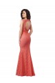 Compra Sirena Cuello en V Encaje Largo Vestidos de dama de honor
