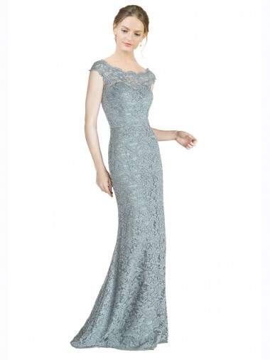 Compra Sirena Hombros Descubiertos Encaje Largo Vestidos de dama de honor / Vestidos de fiesta