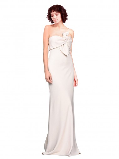 Compra Sirena Sin tirantes Crepé Elástico Largo Vestidos de dama de honor / Vestidos de fiesta