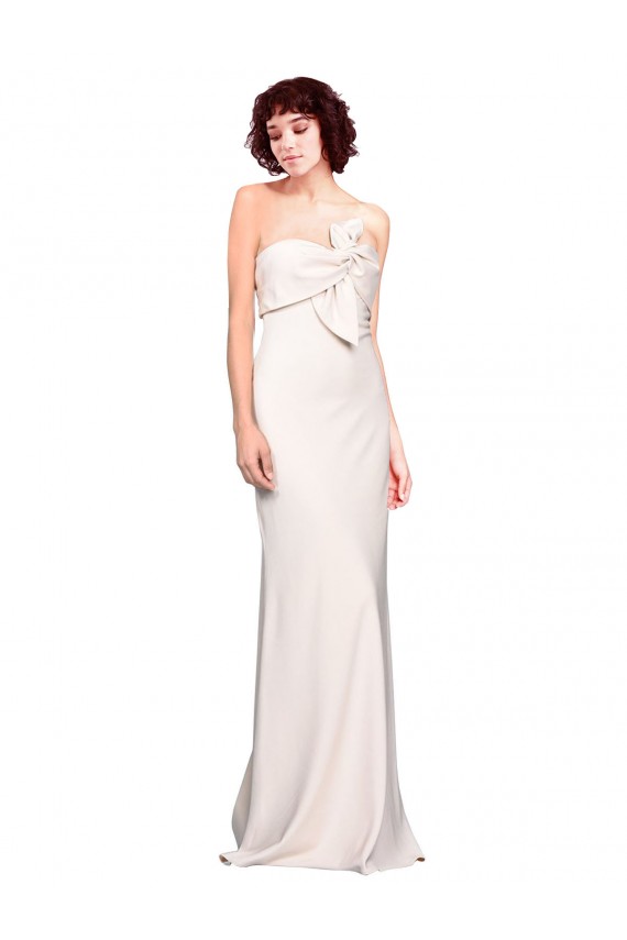 Compra Sirena Sin tirantes Crepé Elástico Largo Vestidos de dama de honor / Vestidos de fiesta