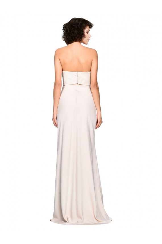 Compra Sirena Sin tirantes Crepé Elástico Largo Vestidos de dama de honor / Vestidos de fiesta