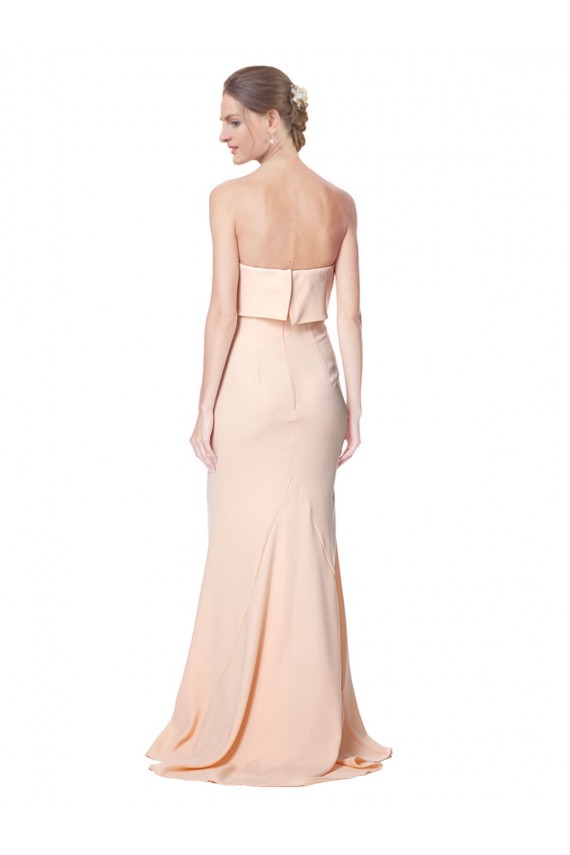 Compra Sirena Sin tirantes Cuello Alto Crepé Elástico Largo Formales Vestidos de dama de honor / Vestidos de fiesta