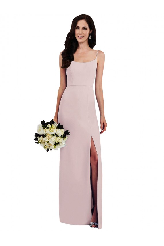 Compra Trompeta Tirantes espagueti Crepé Elástico Largo Formales Vestidos de dama de honor / Vestidos de fiesta