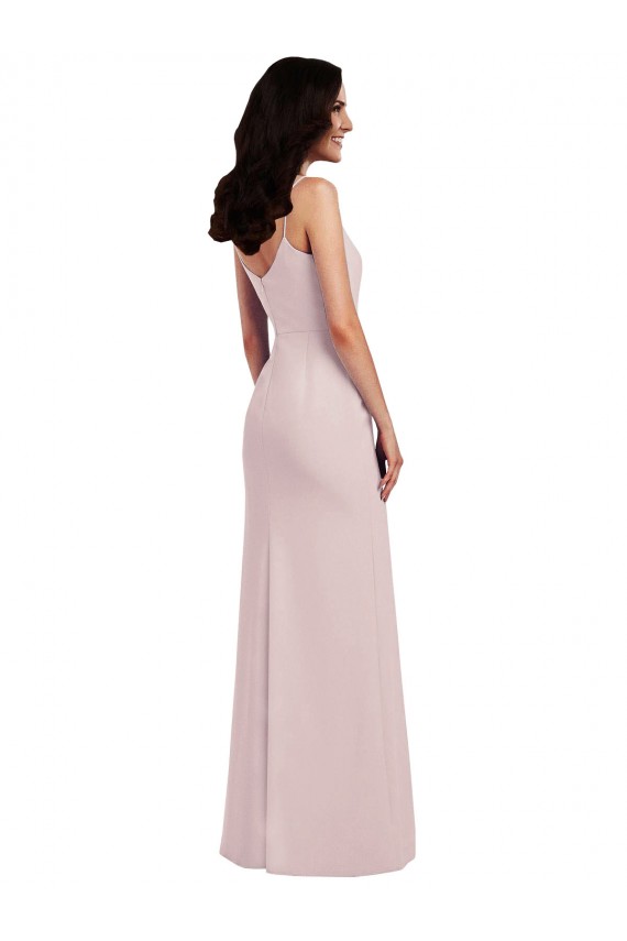 Compra Trompeta Tirantes espagueti Crepé Elástico Largo Formales Vestidos de dama de honor / Vestidos de fiesta