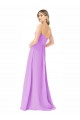 Compra Violeta línea A Sin tirantes Gasa Largo Vestidos de dama de honor