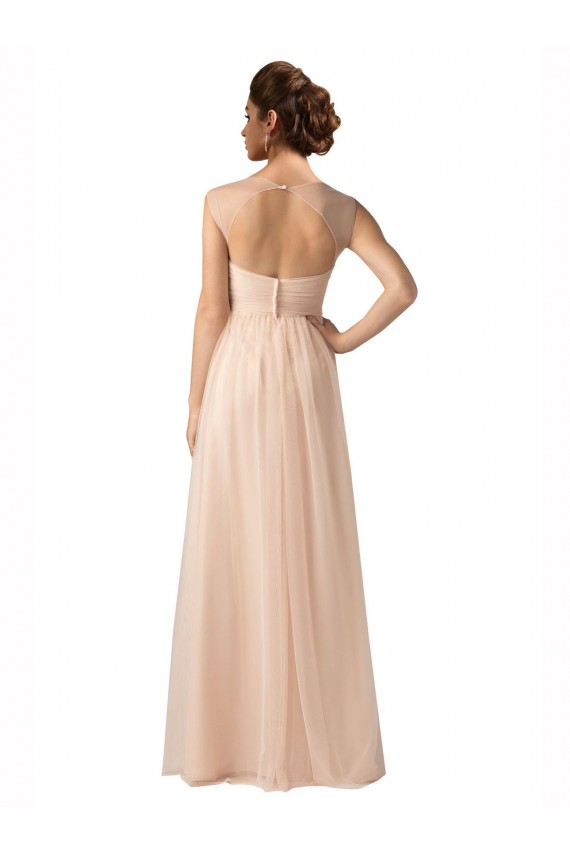 Compra línea A Cuello de Corazón Tul Largo Vestidos de dama de honor