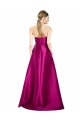 Compra línea A Cuello en V Satén Largo Vestidos de dama de honor / Vestidos de fiesta